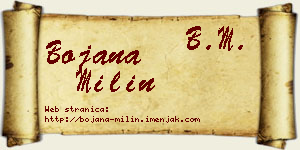 Bojana Milin vizit kartica